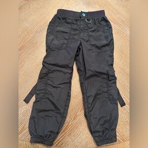 Kids Justice Black nylon Cargo Pants
